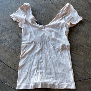 Cream Bebe short sleeve shirt size medium/large